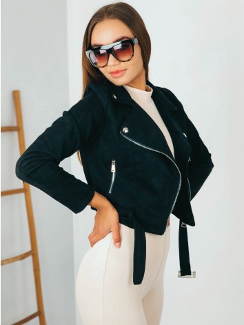 Dámska čierna koženka Betty s opaskom