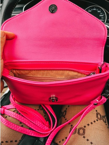 Dámska listová/crossbody ružová kabelka