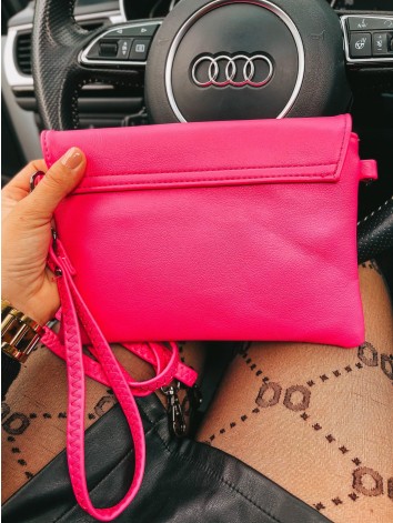 Dámska listová/crossbody ružová kabelka