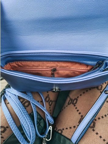 Dámska listová/crossbody fialová kabelka