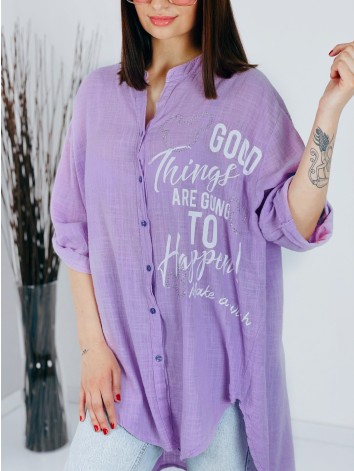 Fialová oversize košeľa Oreilla