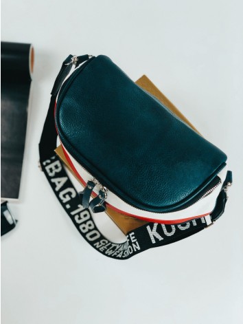 Dámska bielo-červená crossbody kabelka