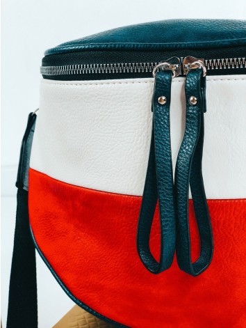 Dámska bielo-červená crossbody kabelka