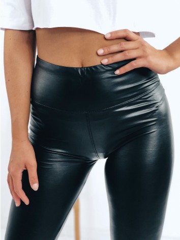 Dámske čierne lesklé legíny