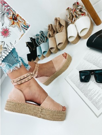 Biele sandále na platforme Zoja