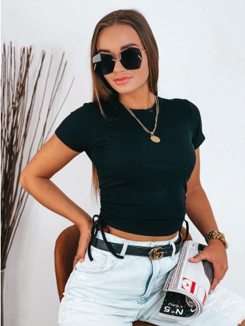 Čierne tričko so sťahovaním