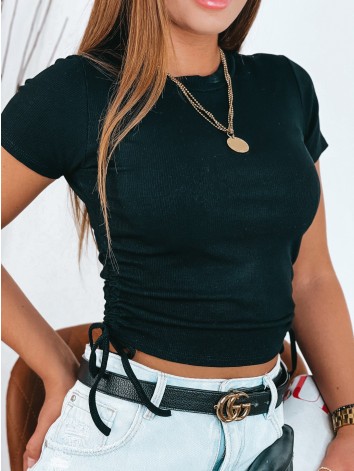 Čierne tričko so sťahovaním