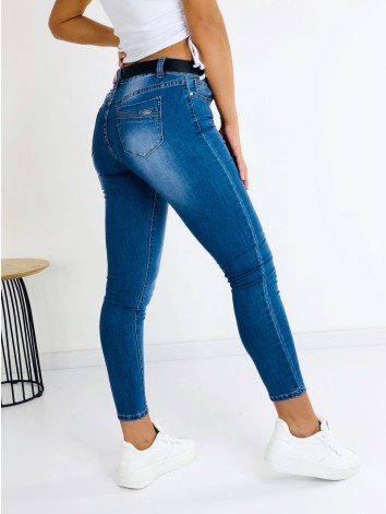 Dámske modré elastické rifle Nataly