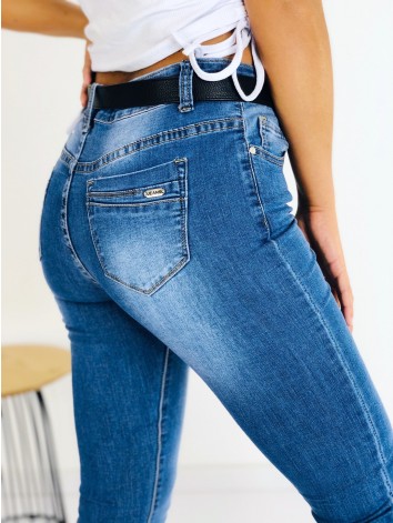 Dámske modré elastické rifle Nataly