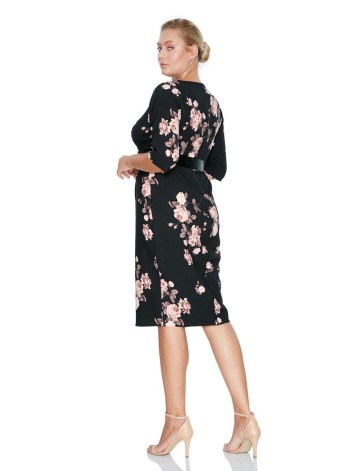 Kvetované spoločenské šaty pre moletky