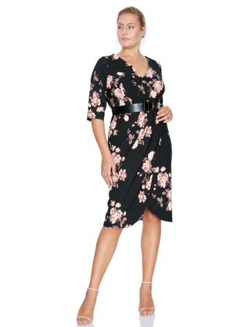 Kvetované spoločenské šaty pre moletky