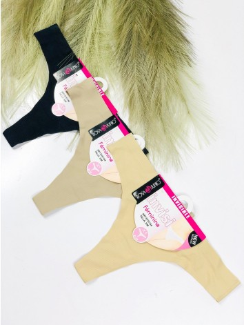 Dámske hnedé bezšvové spodné prádlo