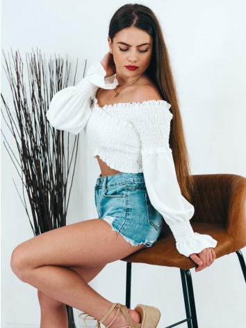 Dámsky krátky biely Crop-top