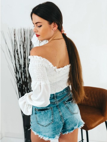 Dámsky krátky biely Crop-top