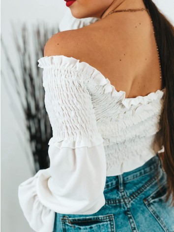 Dámsky krátky biely Crop-top