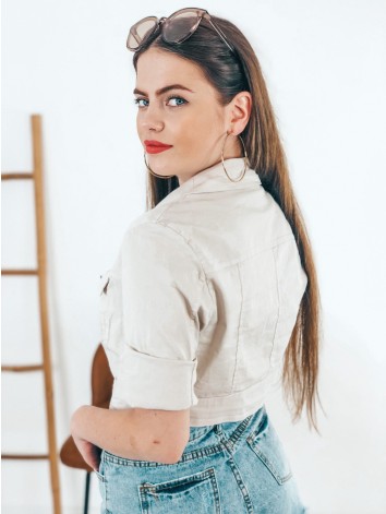 Dámska béžová krátka vestička