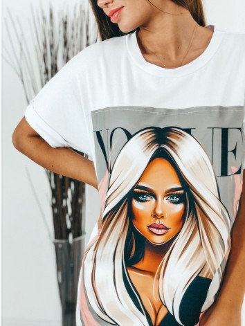 Dámske biele tričkové šaty Vogue