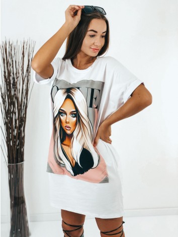 Dámske biele tričkové šaty Vogue