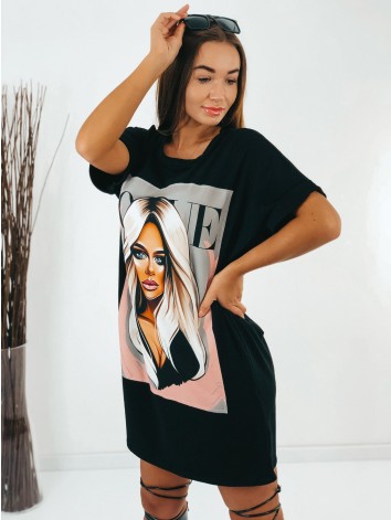Dámske čierne tričkové šaty Vogue