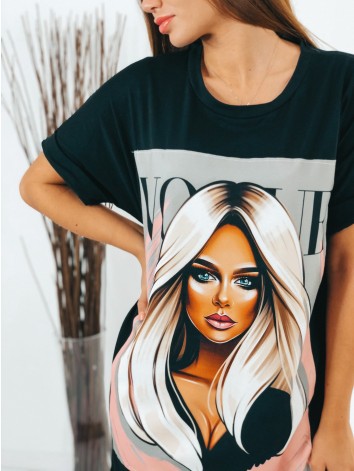 Dámske čierne tričkové šaty Vogue