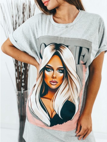 Dámske sivé tričkové šaty Vogue