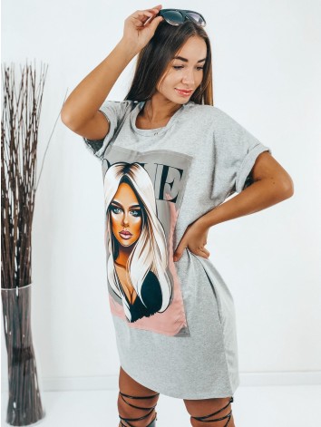 Dámske sivé tričkové šaty Vogue