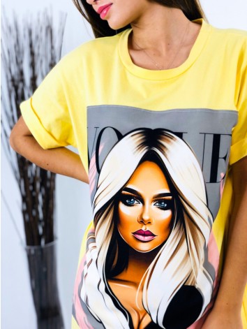 Dámske žlté tričkové šaty Vogue