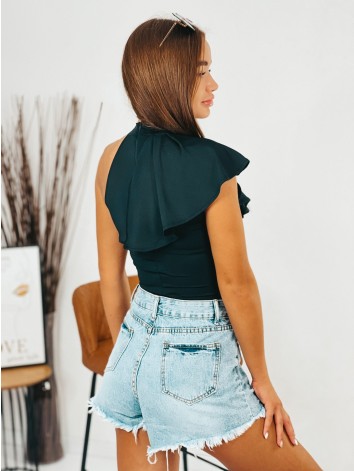 Dámske čierne body s volánom