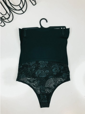 Dámske čipkované čierne sťahovacie prádlo