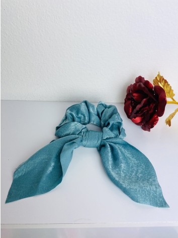 Scrunchie tyrkysová gumička do vlasov
