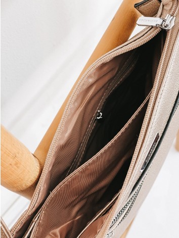 Dámska metalická koženková crossbody kabelka