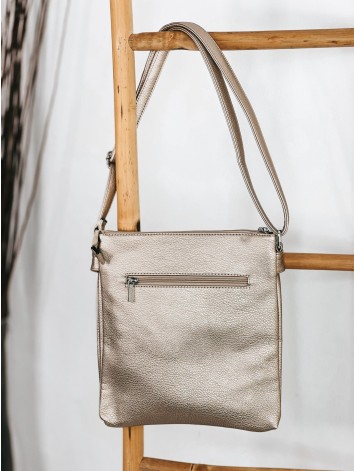 Dámska metalická koženková crossbody kabelka