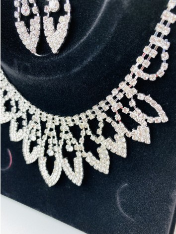 Dámsky strieborný štrásový set 1