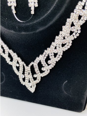 Dámsky strieborný štrásový set 2