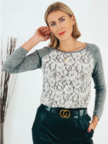 Dámske sivé svetríkové tričko