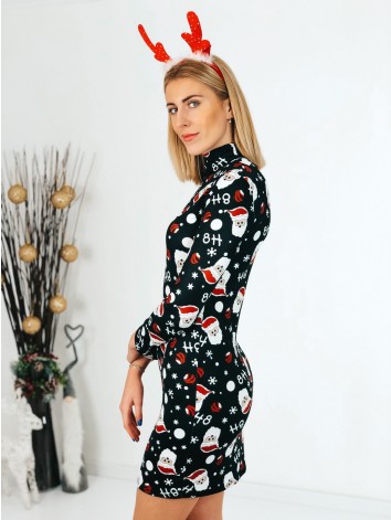 Dámske čierne vianočné šaty Hoho