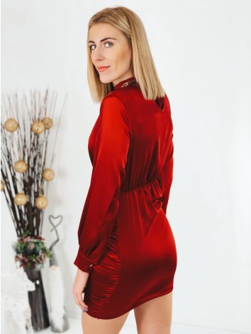 Dámske vianočné saténové elegantné šaty