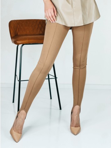 Dámske hnedé nohavicové kaliopky