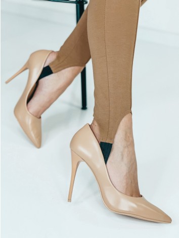 Dámske hnedé nohavicové kaliopky