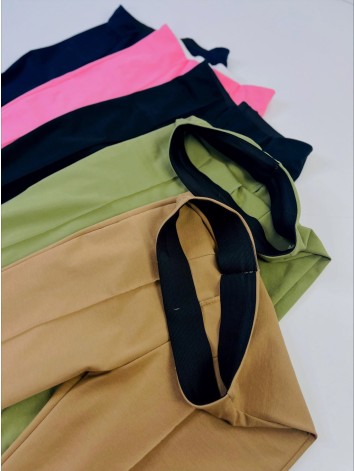 Dámske hnedé nohavicové kaliopky