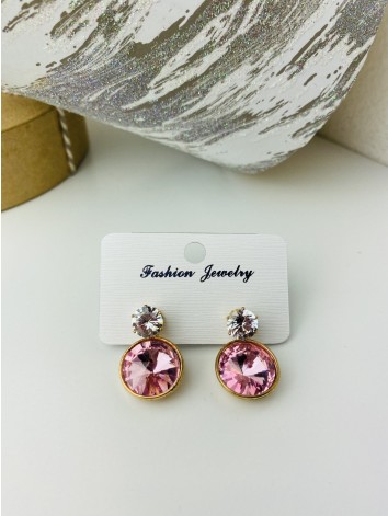 Dámske ružové náušnice Diamond