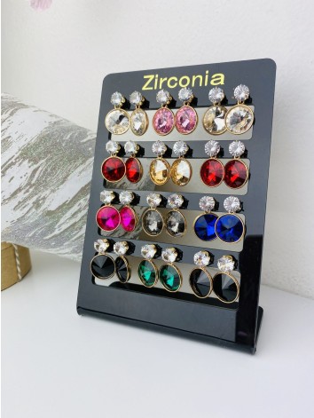 Dámske ružové náušnice Diamond