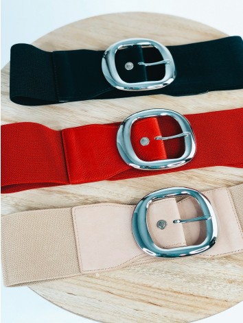 Dámsky červený hrubý opasok Ariel