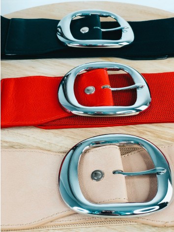 Dámsky červený hrubý opasok Ariel