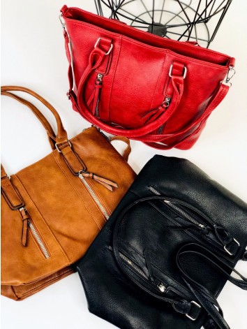 Dámska bordová kabelka s remienkom Evita