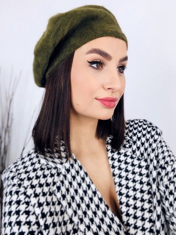 Dámska zelená elegantná baretka