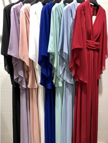 Dámske dlhé svetlo-modré spoločenské šaty Grece