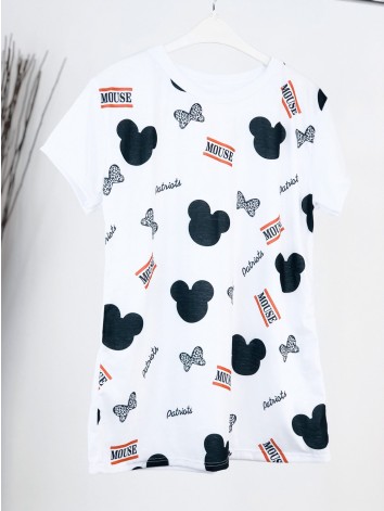 Dámske biele tričko s potlačou Mickey