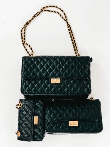 Čierna veľká dámska kabelka s reťazou Afroa