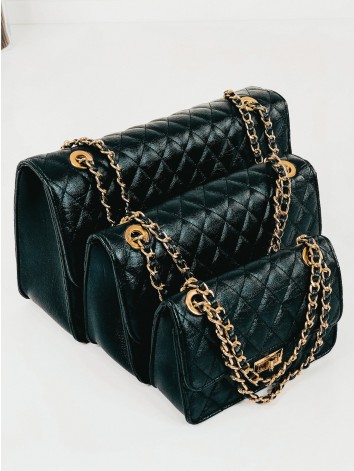 Čierna veľká dámska kabelka s reťazou Afroa